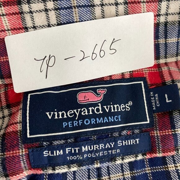 Vineyard Vines Performance Slim Fit Murray Shirt Mens‎ Large Plaid TP-2665 - Picture 2 of 9